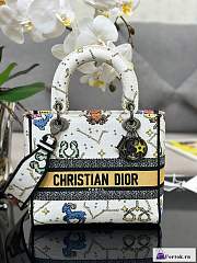 Fortok Dior Lady D-Lite Zodiac Embroidery White M0565 24x20x11cm - 1