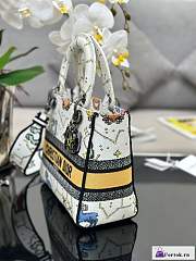 Fortok Dior Lady D-Lite Zodiac Embroidery White M0565 24x20x11cm - 6
