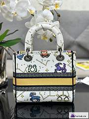 Fortok Dior Lady D-Lite Zodiac Embroidery White M0565 24x20x11cm - 4