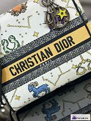 Fortok Dior Lady D-Lite Zodiac Embroidery White M0565 24x20x11cm - 3