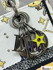 Fortok Dior Lady D-Lite Zodiac Embroidery White M0565 24x20x11cm - 2