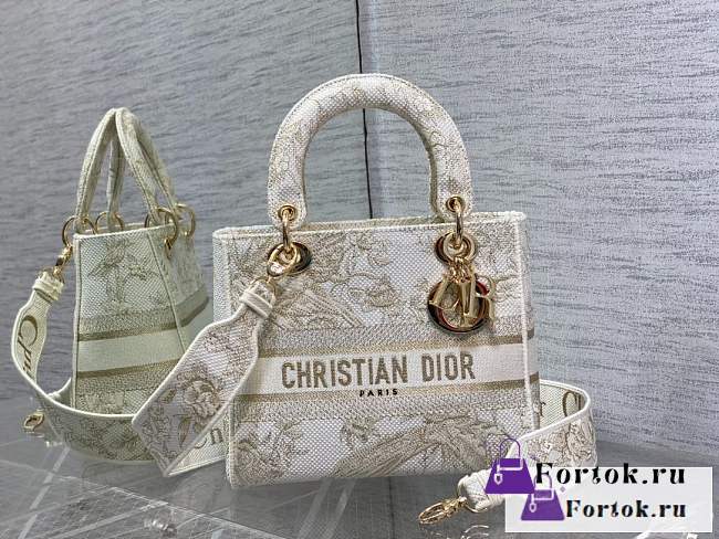Fortok Dior CD Lady 23 Bag Beige 24x20x11cm - 1