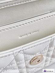 Fortok Dior Miss Mini Bag Latte Cannage Lambskin White 21×11.5×4.5cm - 2