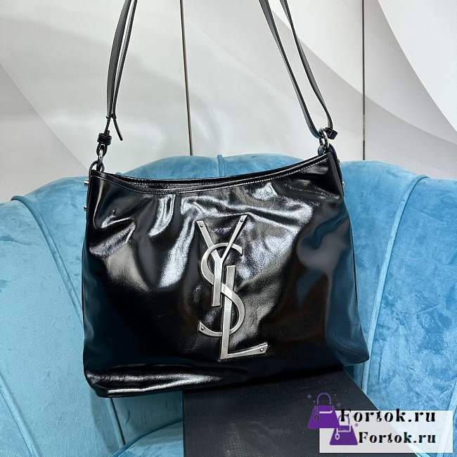 Fortok Saint Laurent Soft Skin Bag Black 35cm×27cm - 1
