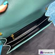 Fortok Saint Laurent Gaby Satchel Bag In Lambskin Blue 668863 26x18x5cm - 6