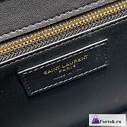 Fortok Saint Laurent Gaby Satchel Bag In Lambskin Blue 668863 26x18x5cm - 3