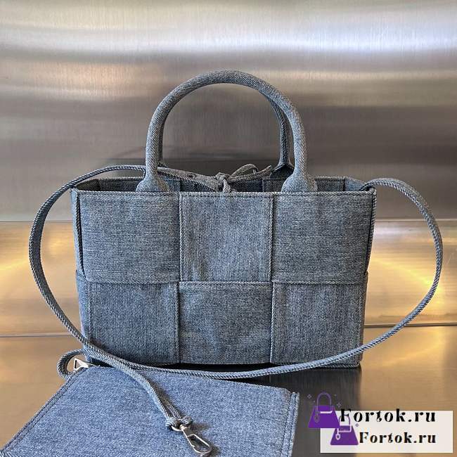 Fortok Bottega Veneta Mini Tote Bag Denim 25x16x8cm - 1