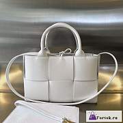 Fortok Bottega Veneta Mini Tote Bag White 25x16x8cm - 1