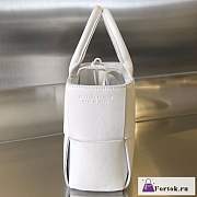 Fortok Bottega Veneta Mini Tote Bag White 25x16x8cm - 5