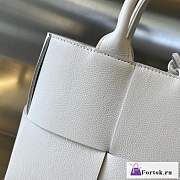 Fortok Bottega Veneta Mini Tote Bag White 25x16x8cm - 3