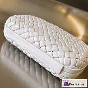 Fortok Bottega Veneta Knot Clutch in White 20x12x5.5cm - 6