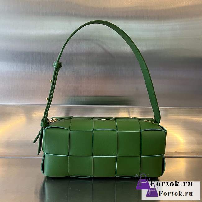 Fortok Bottega Veneta Brick Cassette Bag Green 23.5x10x20cm - 1
