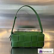 Fortok Bottega Veneta Brick Cassette Bag Green 23.5x10x20cm - 1
