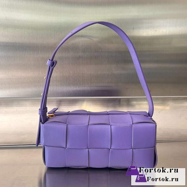 Fortok Bottega Veneta Brick Cassette Bag Purple 23.5x10x20cm - 1