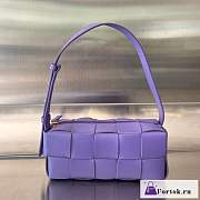 Fortok Bottega Veneta Brick Cassette Bag Purple 23.5x10x20cm - 1