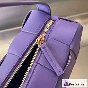 Fortok Bottega Veneta Brick Cassette Bag Purple 23.5x10x20cm - 3