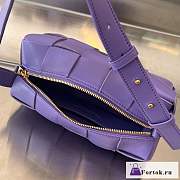 Fortok Bottega Veneta Brick Cassette Bag Purple 23.5x10x20cm - 5
