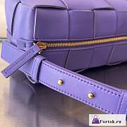 Fortok Bottega Veneta Brick Cassette Bag Purple 23.5x10x20cm - 4