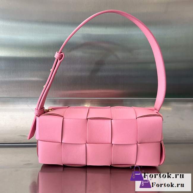 Fortok Bottega Veneta Brick Cassette Bag Pink 23.5x10x20cm - 1