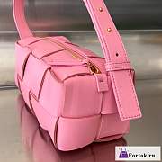 Fortok Bottega Veneta Brick Cassette Bag Pink 23.5x10x20cm - 4