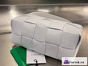 Fortok Bottega Veneta Brick Cassette Bag White 23.5x10x20cm - 4