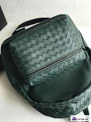 Fortok Bottega Veneta Intreciatto Backpack Green 41x28.5x16cm - 4