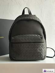 Fortok Bottega Veneta Intreciatto Backpack Black 41x28.5x16cm - 1