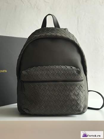 Fortok Bottega Veneta Intreciatto Backpack Black 41x28.5x16cm