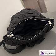 Fortok Bottega Veneta Black Padded Tech Cassette Backpack 40x26x23cm - 5