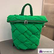 Fortok Bottega Veneta Green Padded Tech Cassette Backpack  40x26x23cm - 1
