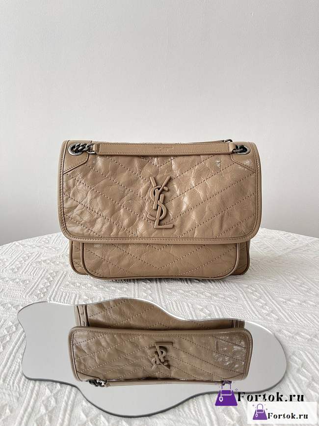 Fortok Saint Laurent Niki Shoulder Bag Brown 28x20x8.5cm - 1
