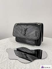 Fortok Saint Laurent Niki Shoulder Bag Black 28x20x8.5cm - 5