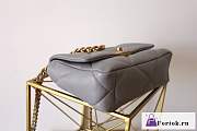 Fortok Chanel 19 Flap Bag Grey 16x26x9cm - 2