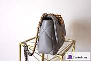 Fortok Chanel 19 Flap Bag Grey 16x26x9cm - 3