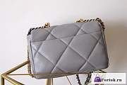 Fortok Chanel 19 Flap Bag Grey 16x26x9cm - 4