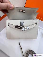 Fortok Hermes Kelly Mini Bag White 19cm - 3