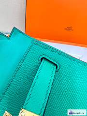 Fortok Hermes Kelly Mini Bag Green 19cm - 3