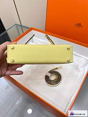 Fortok Hermes Kelly Mini Bag Yellow 19cm - 4