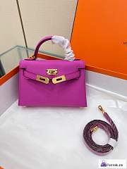 Fortok Hermes Kelly Mini Bag Pink 19cm - 1