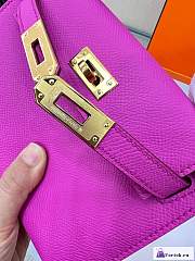 Fortok Hermes Kelly Mini Bag Pink 19cm - 2