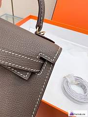 Fortok Hermes Kelly Mini Bag Brown 19cm - 2