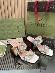 Fortok Gucci 2023 Heel Bamboo Buckle Sandals - 1