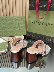Fortok Gucci 2023 Heel Bamboo Buckle Sandals - 4