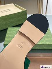 Fortok Gucci Leather Sandals Pink/Green - 2