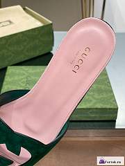 Fortok Gucci Leather Sandals Pink/Green - 3