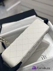 Fortok Chanel Classic Flap Bag White 30cm - 6