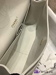 Fortok Chanel Classic Flap Bag White 30cm - 4