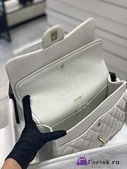 Fortok Chanel Classic Flap Bag White 30cm - 2