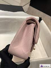 Fortok Chanel Classic Flap Bag Grained Leather Pink 23cm - 4