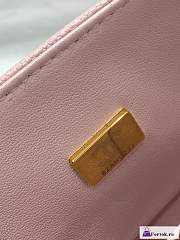 Fortok Chanel Classic Flap Bag Grained Leather Pink 23cm - 2